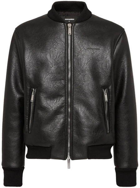  Dsquared2 Logo-embossed Bomber Jacket - Black 