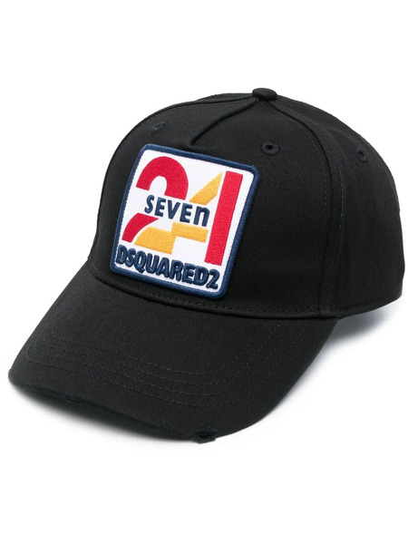  Dsquared2 Logo-embroidered Cotton Cap - Black 
