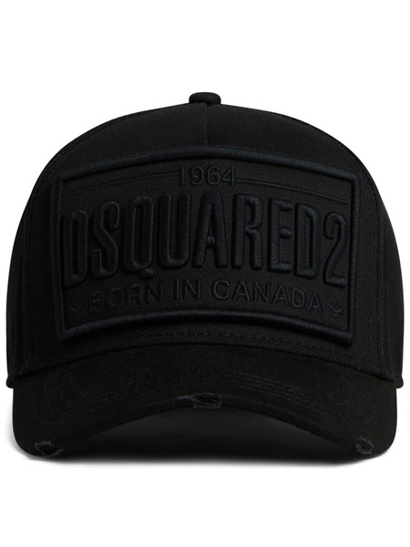  Dsquared2 Logo-embroidered Cotton Cap - Black 