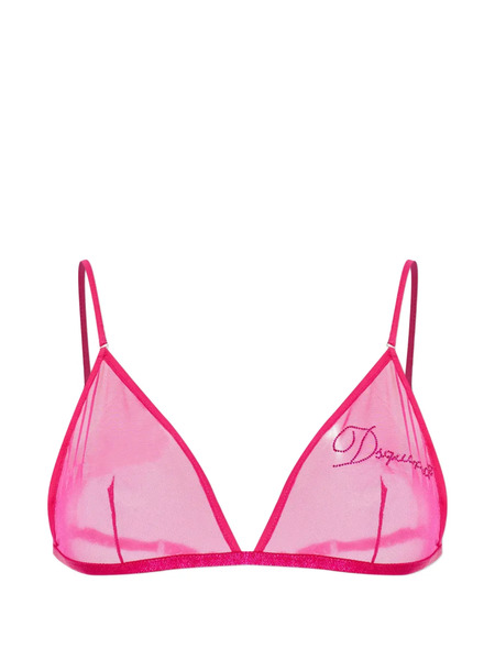  Dsquared2 Logo Embroidery Bra - Pink 