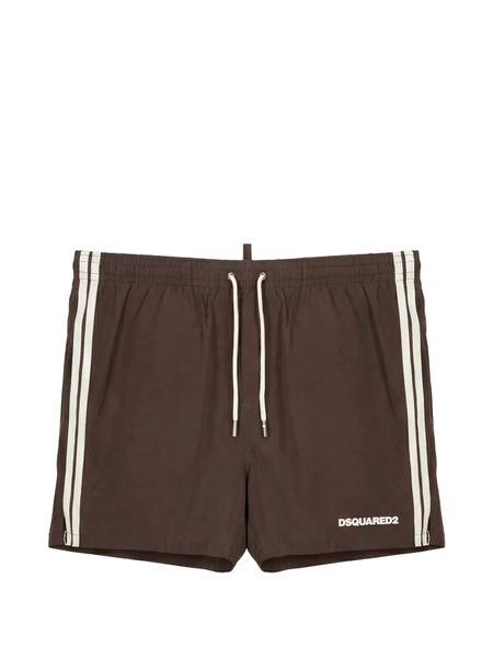  Dsquared2 Logo Midi Swim Shorts - Brown 