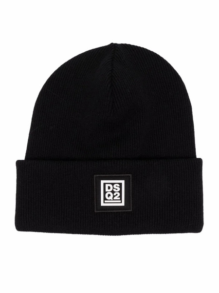  Dsquared2 Logo-patch Beanie Hat - Black 