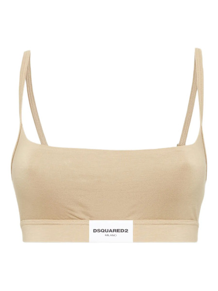  Dsquared2 Logo-patch Bra - Neutrals 