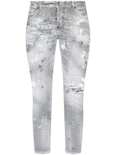  Dsquared2 Logo-patch Cotton-blend Jeans - Grey 