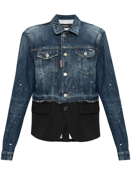  Dsquared2 Logo-patch Cotton Jacket - Blue 