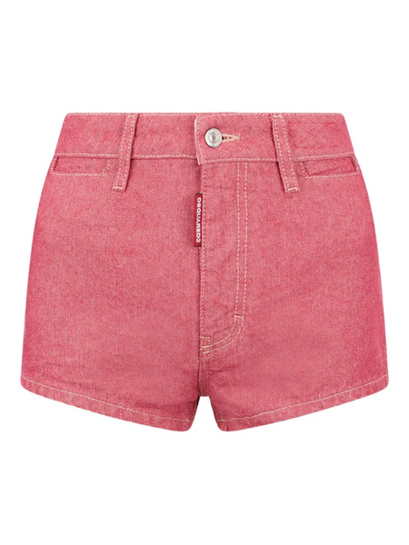  Dsquared2 Logo-patch Denim Shorts - Pink 