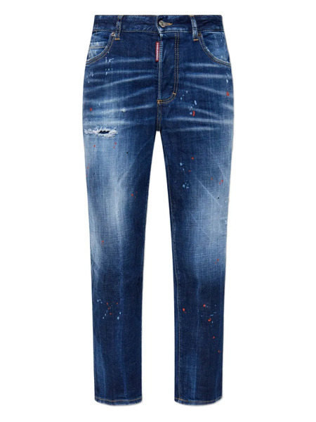  Dsquared2 Logo-patch Distressed Jeans - Blue 