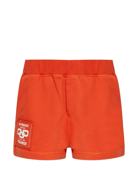  Dsquared2 Logo Patch Mini Shorts - Orange 