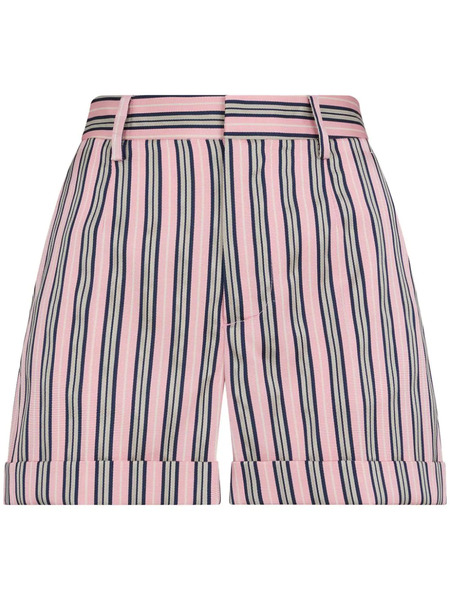  Dsquared2 Logo-patch Striped Shorts - Pink 