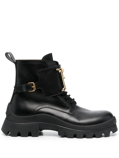  Dsquared2 Logo-plaque Ankle Boots - Black 