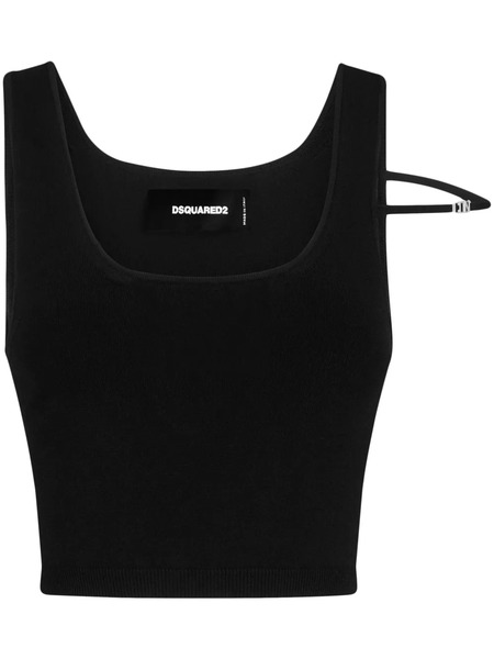  Dsquared2 Logo-plaque U-neck Tank Top - Black 