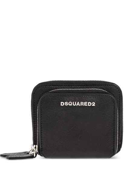  Dsquared2 Logo-plaque Zip Wallet - Black 