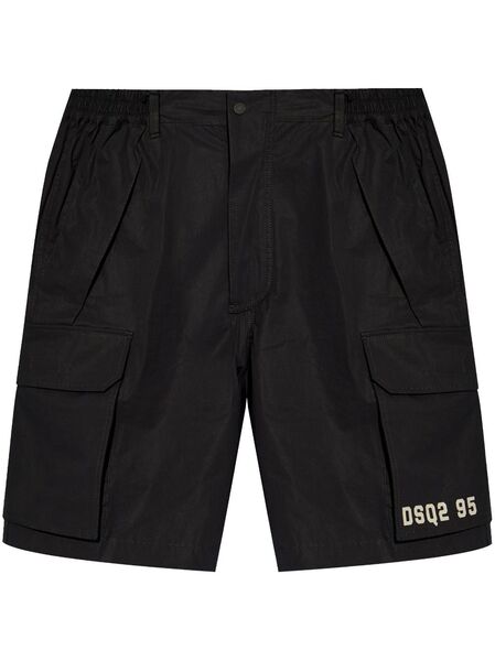  Dsquared2 Logo-print Cargo Shorts - Black 