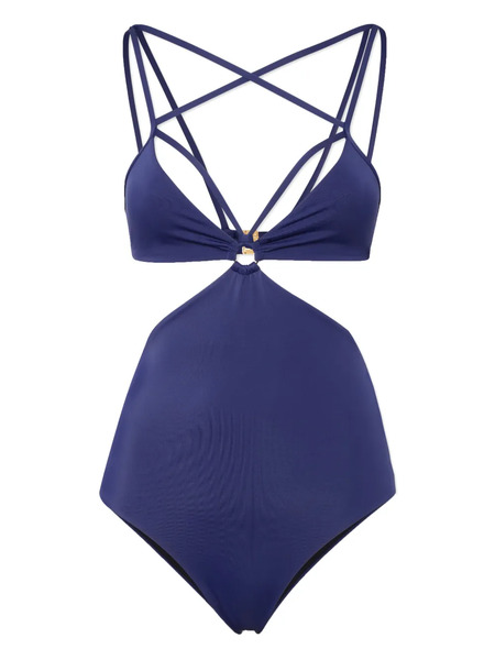  Dsquared2 Logo-print Cut Out-detail Bodysuit - Blue 