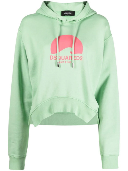  Dsquared2 Logo-print Detail Hoodie - Green 