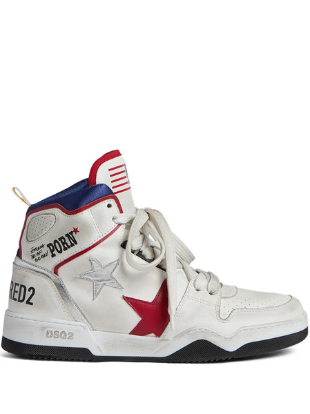  Dsquared2 Logo-print High-top Sneakers - White 