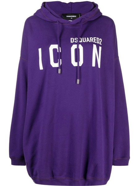  Dsquared2 Logo-print Oversize Hoodie - Purple 