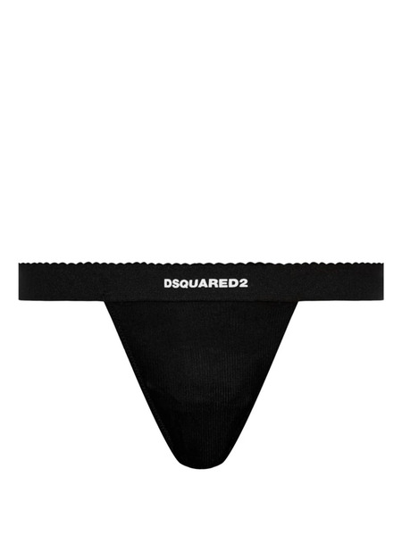  Dsquared2 Logo-print Thong - Black 