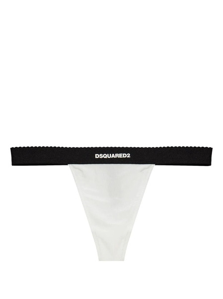  Dsquared2 Logo Thong - White 