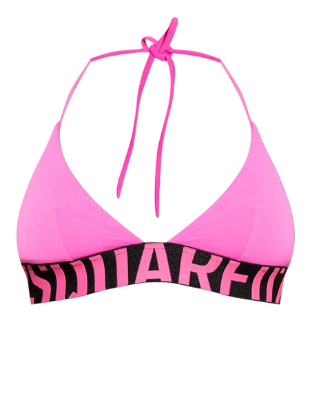  Dsquared2 Logo-underband Bikini Top - Pink 