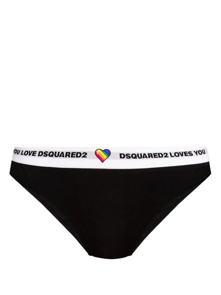  Dsquared2 Logo-waistband Briefs - Black 