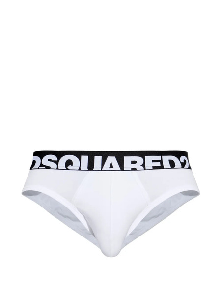  Dsquared2 Logo Waistband Briefs - White 