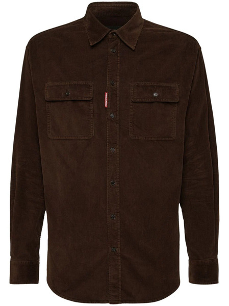  Dsquared2 Long-sleeve Corduroy Shirt - Brown 