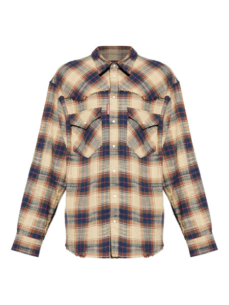  Dsquared2 Longsleeved Plaid Shirt - Neutrals 