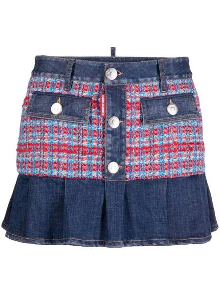  Dsquared2 Low-rise Denim Miniskirt - Blue 