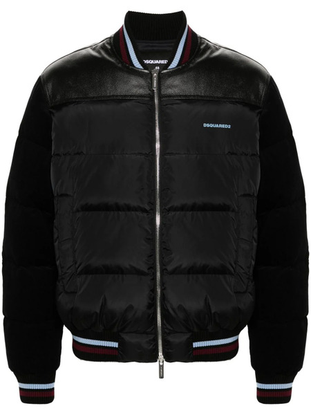  Dsquared2 Mixed Puffer Bomber - Black 