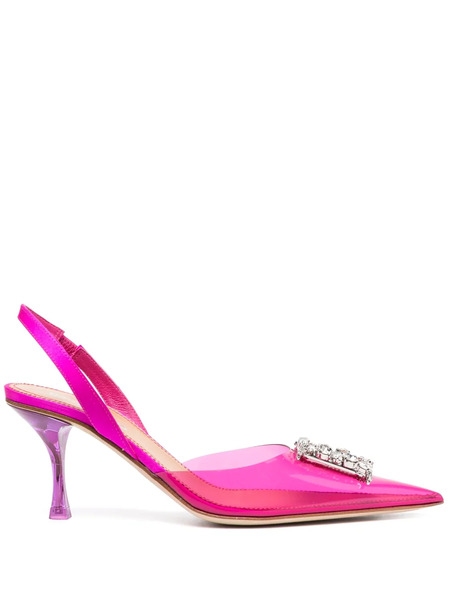  Dsquared2 80mm Embellished-logo Slingback Pumps - Pink 