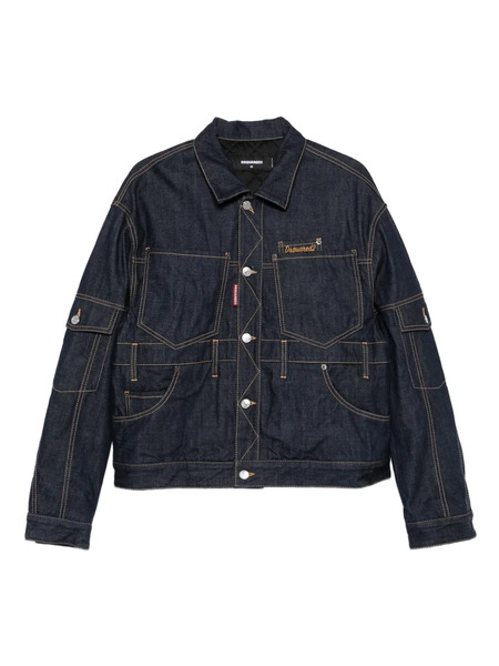  Dsquared2 Multi-pocket Panelled Denim Jacket - Blue 