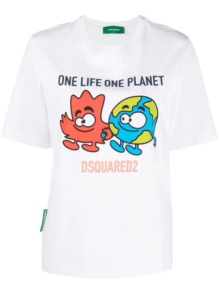  Dsquared2 One Life Buddies-print T-shirt - White 