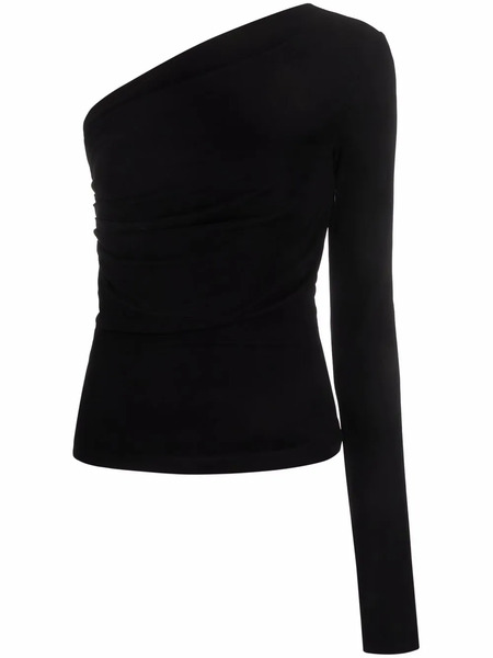  Dsquared2 One-shoulder Long-sleeve Top - Black 