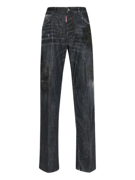  Dsquared2 Paint-splatter Distressed Jeans - Black 