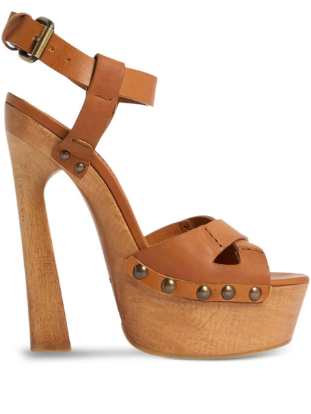  Dsquared2 Platform Studded Bondage Sandals - Brown 