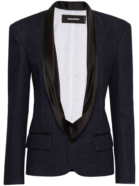  Dsquared2 Shawl-lapels Single-breasted Blazer - Blue 