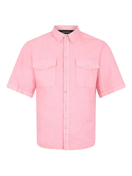  Dsquared2 Short-sleeves Linen Shirt - Pink 