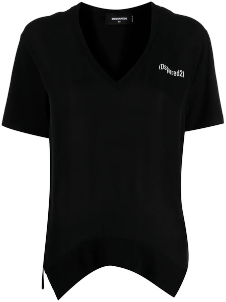  Dsquared2 Side Slits Logo T-shirt - Black 