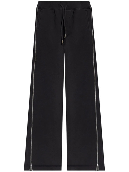  Dsquared2 Side-zipped Cotton Palazzo Pants - Black 