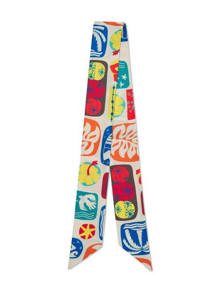  Dsquared2 Silk Scarf - White 
