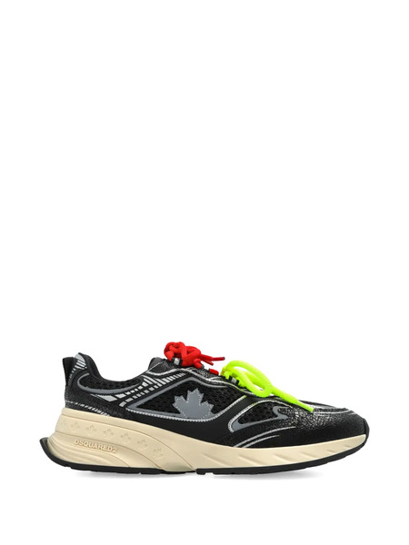  Dsquared2 Sprinter Leaf-appliqué Sneakers - Black 