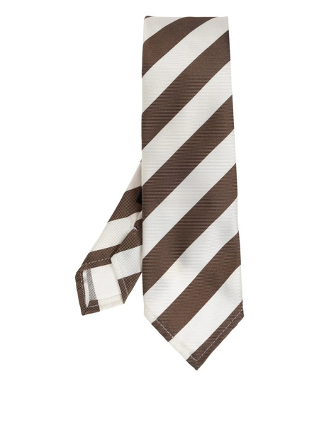  Dsquared2 Striped Silk Tie - White 
