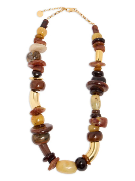  Dsquared2 Tassel-up Beaded Necklace - Gold 