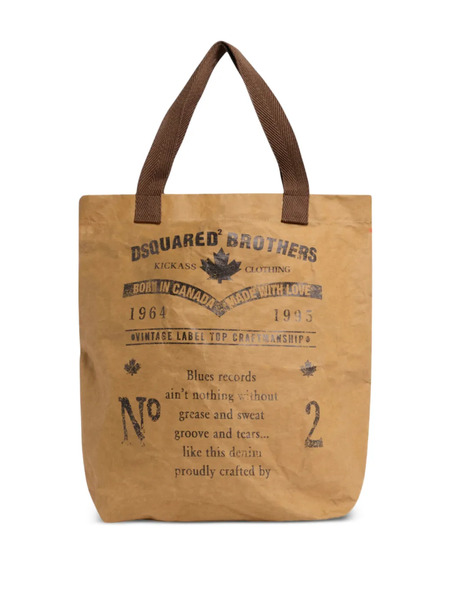  Dsquared2 Text-print Tote Bag - Neutrals 