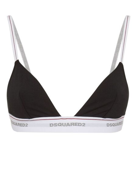  Dsquared2 Triangle-cup Jersey Bra - Black 
