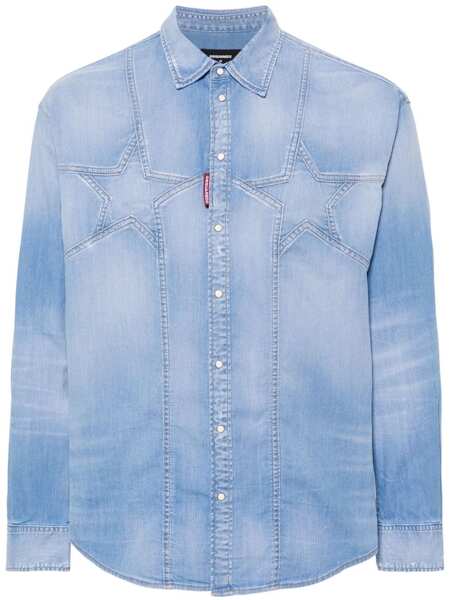 Dsquared2 Twin Stars Denim Shirt - Blue 