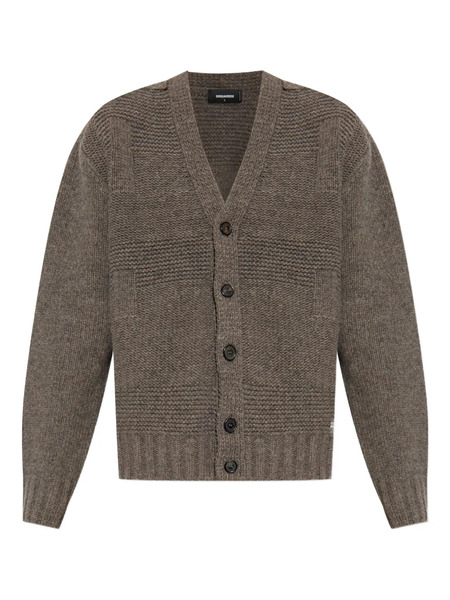  Dsquared2 V-neck Cardigan - Brown 
