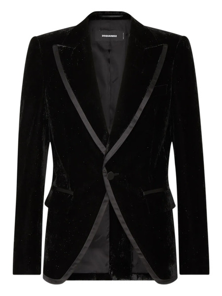  Dsquared2 Velvet Blazer - Black 