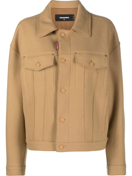  Dsquared2 Virgin Wool Blend Jacket - Neutrals 